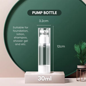 Travel Airless Pump Bottle Transparent Spray Bottle Refillable Containers Portable Shampoo Vacuum Bottle Empty Makeup Pump Containers Plastic Pump Press Bottles