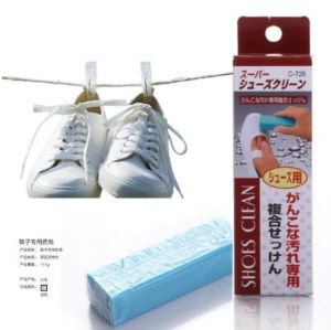 THANH XÀ PHÒNG GIẶT GIÀY SANADA (100GR)- HÀNG NHẬT NỘI ĐỊA làm sạch vết bẩn ở cả giày da cả giày da và giày vải