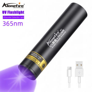 AloneFire SV57 365nm UV Flashlight Black Light Rechargeable LED Ultraviolet Handheld Portable For Detector Dog Urine Pet Stains
