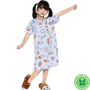 Kiminori GADIS Dress Anak Perempuan Lengan Pendek