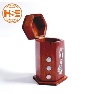 Lọ đựng tăm gỗ hương đỏ khảm trai Mỹ Nghệ hũ tăm gỗ cao cấp - Gia dụng Phước Hòa
