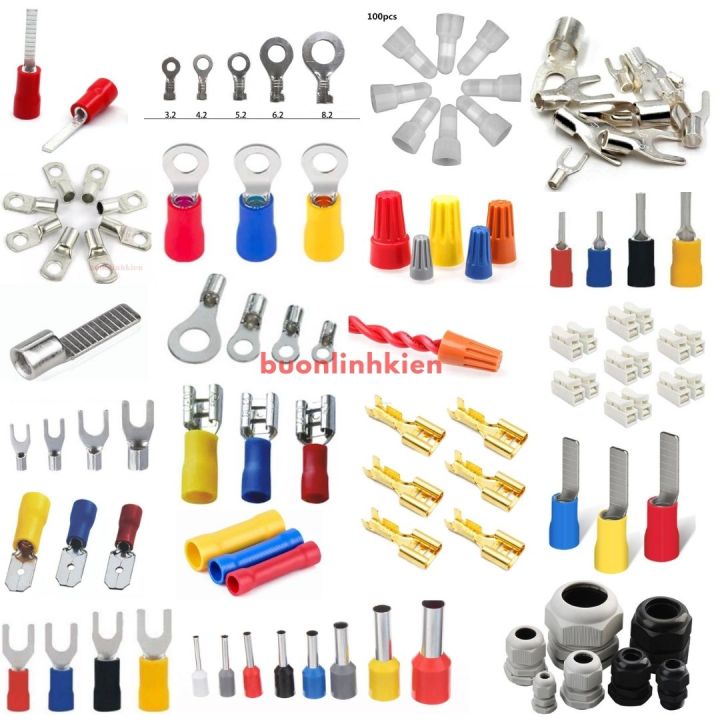 Đầu cos bít trần SC 25-8, cốt bấm nối dây 25mm, mũ chụp cos