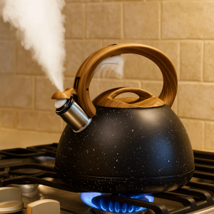 UNMEGONI 3L Whistling Kettle Stainless Steel Wooden Handle Gas Induction Cooker Kettle Durable Kitchenware Boiling Coffee Pot Kitchen