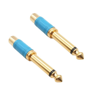 Gold Plated Video to 1/4 Adapter Interconnect Sound Adapter Conversion Video Female to 6.35mm 1/4inch Male Adapter