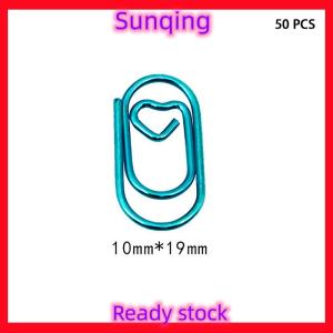 SQ Stationery [Flash Sale] 50 PCS Mini love Notebook Bookmark binder Paperclips Accessories Paper Clips