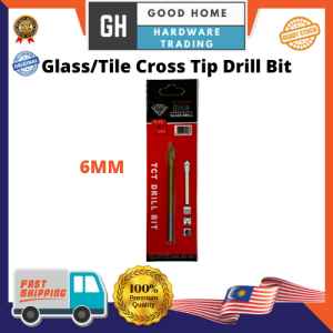 Glass/Tile Cross Tip Drill Bit (5MM  6MM  8MM  10MM  12MM)