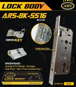 ARS BODY PELOR COMP BK -SS16 / BODY KUNCI PINTU PELOR GABUS ANAK KUNCI