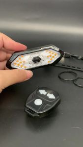 Rechargeable LED Bike Tail Light with Turn Signals Warning Bike Lights Wireless Remote Control Cycling Back Light Night Riding Bike accessories