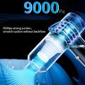Foldable Car Vacuum Cleaner High Power Mini Handheld Cleaner 3 Nozzle Types/9000PA Strong Suction/LED Illumination (Built-in Green). 