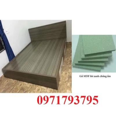 Giường ngủ 1m2 x2m kèm ngăn kéo – Lõi Xanh Thái