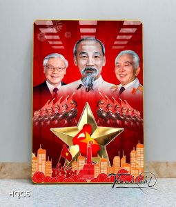 Tranh tráng gương Bác Hồ Bác Giáp Bác Trọng 1