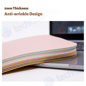 TechFave Premium PU Leather Mouse Pad Double-Sided/Waterproof/Anti-Scratch/Textured 21x25cm [SG]