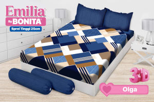Emilia - Sprei FITTED King T25 (180x200) tinggi 25 by Bonita Terlaris pilihan