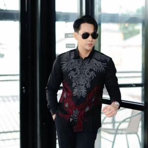 Kemeja Batik Lengan Panjang Batik Pria Pekalongan Best Seller Motif AHY KRANJI STORE