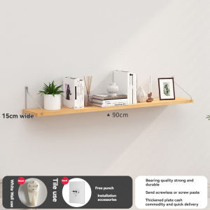 3Pcs Wooden Wall Mounted Storage Rack Floating Shelves Book Display Organizer Home with Nails
