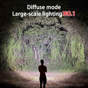 BUCKLOS Flashlight LED 20000mah Rechargeable Flash Lamp IPX7 Waterproof Flash Lights for Camping