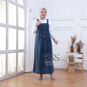 Erena Overall Jeans Wanita by Yoss Fashion - Overall Erena Wanita Jean Jeans Jins Denim Pakaian Fashion Outfit Wanita - Overall Rok Kodok