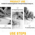 Penggaris Busur Derajat 180 Derajat Stainless Degree Protractor Penggaris Busur Alat Ukur Sudut. 