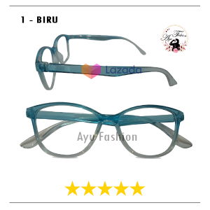 Kacamata Fashion Pria Wanita Lensa Normal Jalan Frame Bening Seperti Jelly Warna Frame Gradasi Anti Debu Gaya TERBARU KEKINIAN - REALPICT