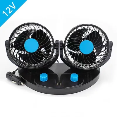 6 inch Vehicle-mounted fan 12V/24V car large truck high-power powerful silent refrigeration fan - 360° Rotation 【Cigarette Lighter Powered】