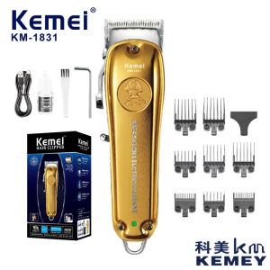 KEMEI Km-1831 Electric Hair Clippers Trimmer Gold 2000Mah Lithium Battery Professional Hair Clippers With Adjustable Cutter Head