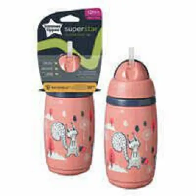 Tommee Tippee Superstar insulated straw cup 12m+/266ml -Pink