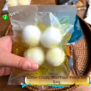 IDEAL Round Ball Crispy Handmade Ball Wax Coating Handmade Sensory Dumpling Squishy Creative Crunch Sound Fidget Squeeze Bag Kids Adults