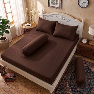 Sprei Kasur Oneset Polos Katun Microdispers Size90x200 120x200 Berkualitas Lembut Homemade
