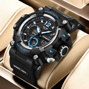 LIGE x FOXBOX series Men Watches Sports Waterproof Chronograph Quartz Stainless Steel Business Wristwatch for Man + Box