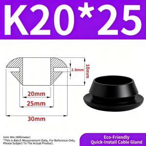 JAYQQ 10PCS Snap-In Ống lót dây cao su Gioăng hộp điện Chất chống cháy Nắp che lỗ cáp  Chịu được nhiệt độ cao Vòng đệm nắp bịt kín Hộp điện