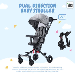 iDS Dual Direction Travel Stroller Baby Toddler Stroller Fully Foldable One Hand Operation Lightweight Carrier Travel Prams Baby Push Cart