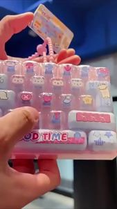 Bàn phím hoạt hình dễ thương Fidget ASMR Đồ chơi có dây buộc phù hợp với đồ chơi bỏ túi làm dịu tâm trạng cầm tay