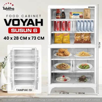 TABITHA Food Cabinet Voyah – Lemari Makanan Susun 3/5/6/8 by Tabitha Houseware