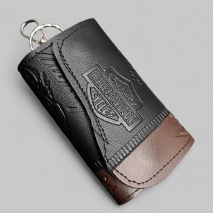 Gantungan Kunci Kendaraan Kulit Sintetis Full Embos Logo