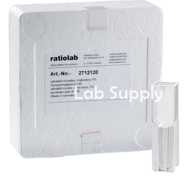 ratiolab_Disposable Cuvettes, Semi-micro cuvette, PS 1.6 ml. 100 pcs ...