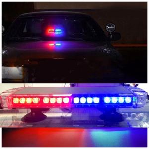 CPA 40 LED LINEAR LENS POLICE BLINKER ROOF MOUNTED LIGHT BACK TO BACK RED/BLUE (6409)