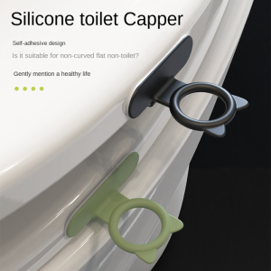 MONOGAMY UNDERLINE73NE1 Silicone Toilet Seat Lifter Adhesive Multifunction Toilet Lid Lifter Bathroom Sanitary Cartoon Avoid Touching Toilet Lid Handle Wc Accessory