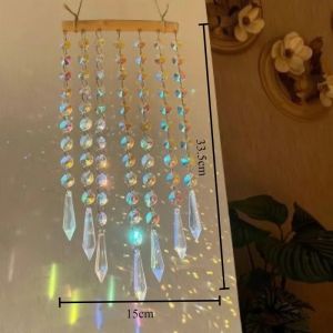 FFBH Art Crystal Wind Chimes Sun Catcher Beautiful Wind Chime Luxury Aesthetic Crystals Decoration Bedroom Decorations Pendant R6P8Q