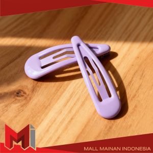 MallMainan-C1395 Jepit Rambut Wanita Polos Warna-Warni Lucu / Jepitan TipTop Korea Hair Pin Glossy