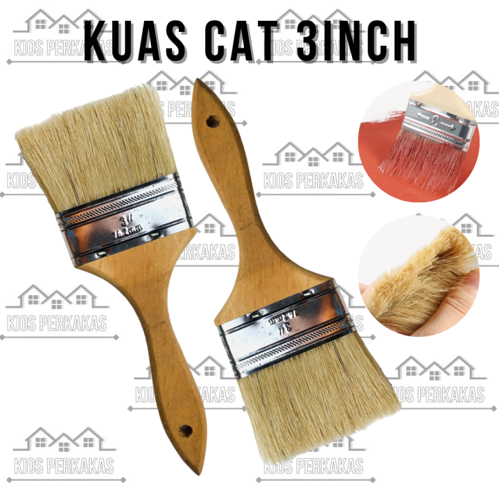 Kuas Cat Tembok Dinding Gagang Kayu Ukuran 3 Inch Koas Cat Besi Murahalat Cat Tembokkuas 6506