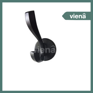 [ VIENA ] Gantungan Baju / Kapstok Double Hook Hitam AR-038 + AR-728