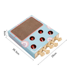 AP AIMAYAPET Cat Toys Whack A Mole Cat Interactive Toy Wooden Solid Wood Toys Kitten Catch Mice Game Cat Scratch Board