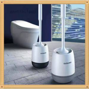 Toilet brush bathroom environmental protection material free punching wall hanging long handle soft brush [SG Seller]