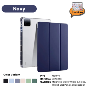 Casing Xiaomi Pad 6/6 Pro & Mi Pad 5 Pro 2022/2023 Poco Pad 12.1 Redmi Pad 2 Pro Softcase Tablet Cover dengan Slot Holder Auto Sleep And Wake