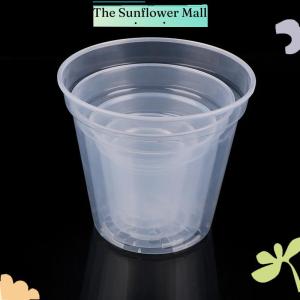 Sunflower Round Planter Pot Orchid Nursery Container Planter Container Transparent Orchid Container Round Starting Pots