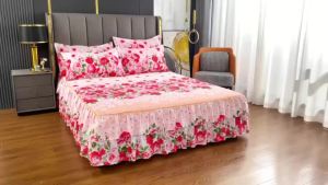 Klasik Berkualiti Tinggi 3IN1 KING QUEEN Set Cadar Ropol Set Cadar 2xSarungBantal1xCadar