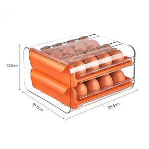 iLIVING Egg Box Tray Storage Organizer 32 Cells per Box Transparent Fresh Egg Tray Container