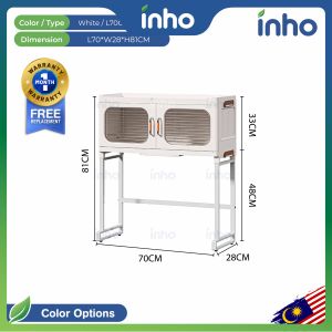 INHO L70cm (1/2 Layers) Kitchen Dish Sink Drain Rack Multipurpose Countertop Dish Storage Rack