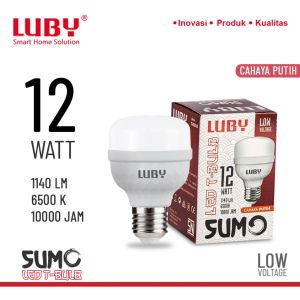 Bohlam Lampu LED Luby Sumo 12 Watt Cahaya Putih Low Voltage T-Bulb SNI