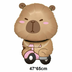 Balon Foil Animal Capy Bara Jumbo Balon Foil Coklat CapyBara Balon Dekorasi Pesta Ulang Tahun